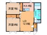 LIFE Ⅰ(南棟) 2LDKの間取り