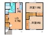 光陽マンション7丁目F棟(西側） 2LDKの間取り