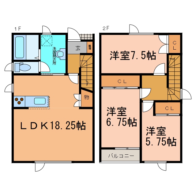 間取り図 TOWN CLOVER新緑