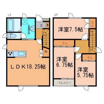間取図 TOWN CLOVER新緑
