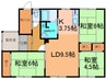 緑苑東棟 3LDKの間取り