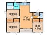 西24南3上下二戸借家E棟 3LDKの間取り