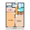 シャルム参番館 1LDKの間取り