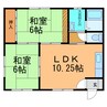 高橋マンション 2LDKの間取り