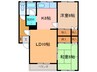 柏林ハイツ 2LDKの間取り