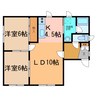 関谷ハイツD 2LDKの間取り