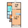 BAOBAB白樺Ⅱ 1LDKの間取り