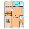 ウエストタウンABC 2LDKの間取り