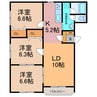 パティオ白樺 3LDKの間取り
