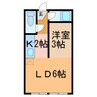 スカイパレスⅦ 1LDKの間取り