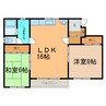 コーポ美鈴1号 2LDKの間取り