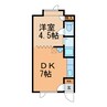 桜が丘西ハイツ 1DKの間取り