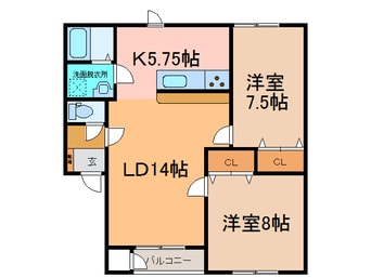 間取図 レジデンスコスモ