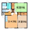 コーポ公園下町 2DKの間取り