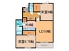 ビオ・ガーデン 2LDKの間取り
