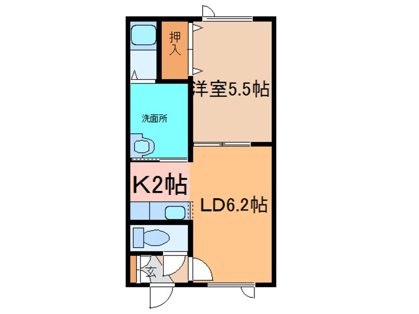 間取図 コーポディン