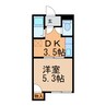 スプルート16 1DKの間取り