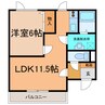 ラピナスⅠ 1LDKの間取り