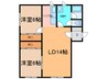 フリーデンハイツ 2LDKの間取り