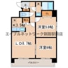 ノースコート新橋 2LDKの間取り