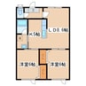 花園ハイツ 2LDKの間取り