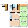 山田マンション 2LDKの間取り