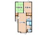 エステート新釧路 2LDKの間取り