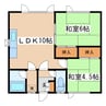 ハイツＫａｍｅｏｋａ 2LDKの間取り