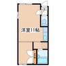 パークサイドＣ 1Rの間取り