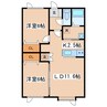 アリビオ 2LDKの間取り