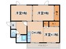 パークサイドＮ 3DKの間取り