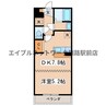 ノースコート暁 1DKの間取り