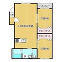 シャンテ旭町Bの間取図