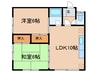 ハイツひまわり 2LDKの間取り
