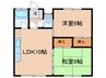 ハイツひまわり 2LDKの間取り