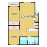 シャンテ旭町A 2LDKの間取り