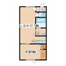 ヒルズラフォーレ 1LDKの間取り
