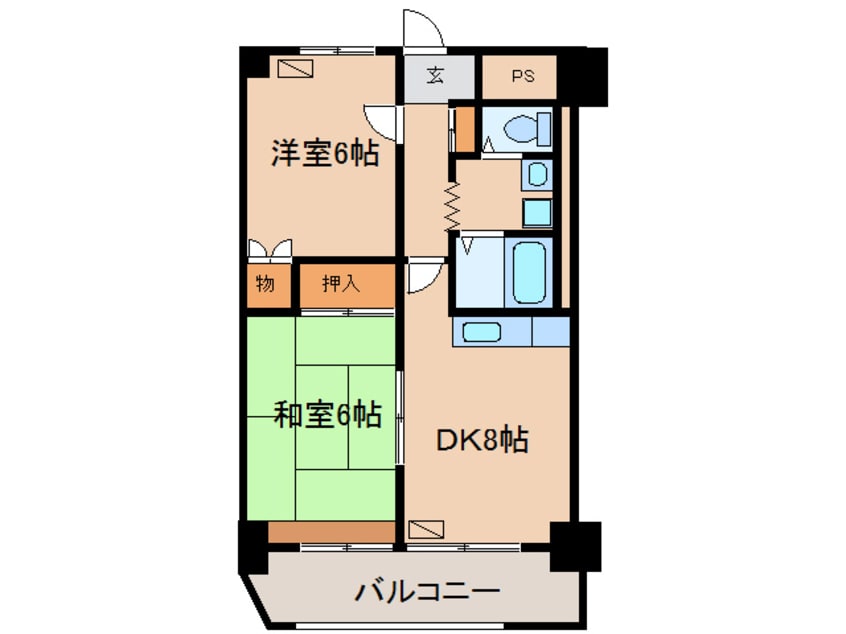 間取図 大栄マンション鶴ヶ岱