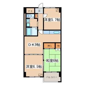 間取図 大栄マンション鶴ヶ岱