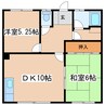 若葉マンション 2DKの間取り