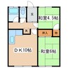 フランセ２ 2DKの間取り