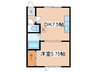ロッキーハイツ 1DKの間取り