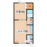 コーポひまわりＢ 1LDKの間取り
