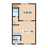 ニューライフ２１ 1LDKの間取り