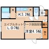 ヴォーンリッヒ緑ヶ岡 1LDKの間取り