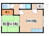 コーポかまだ 1DKの間取り