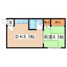 コーポ８８ 1DKの間取り