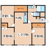 レアル共栄 3LDKの間取り