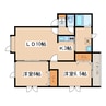 サンセット２１ 2LDKの間取り