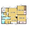 新栄町平屋 2LDKの間取り
